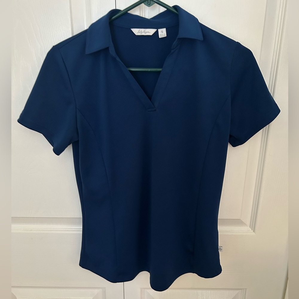 Lady Hagan Women’s Golf Polo Small Navy Blue